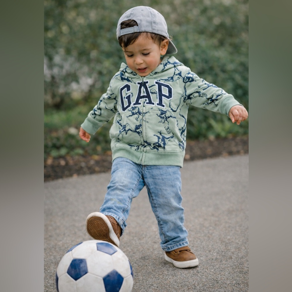 Baby Gap Toddler Boys Dinosaur Zip-Up Hoodie